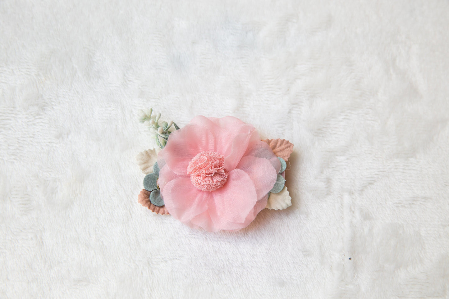 Soft Pink blooms clip, Wedding Flower girl hair clip, rose pink peach floral clips, christening hair, baptism hair, Wedding Hair Accessories