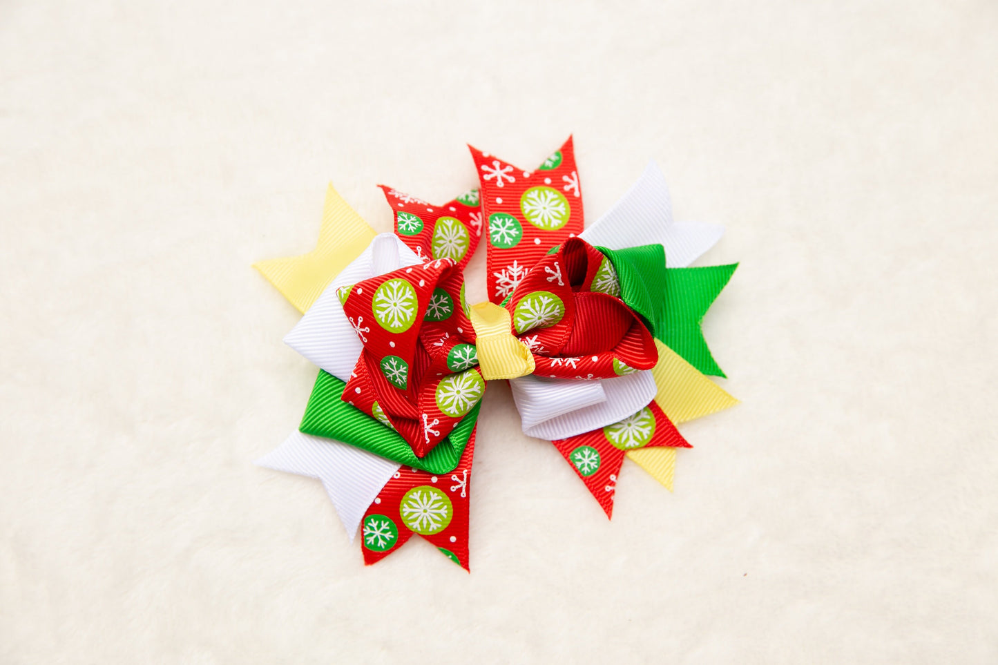 BIG Christmas bow hair clips 10X13 cm for baby toddler girl kids, 2023 Christmas gift glitter red green snowflake ribbon bow party accessory