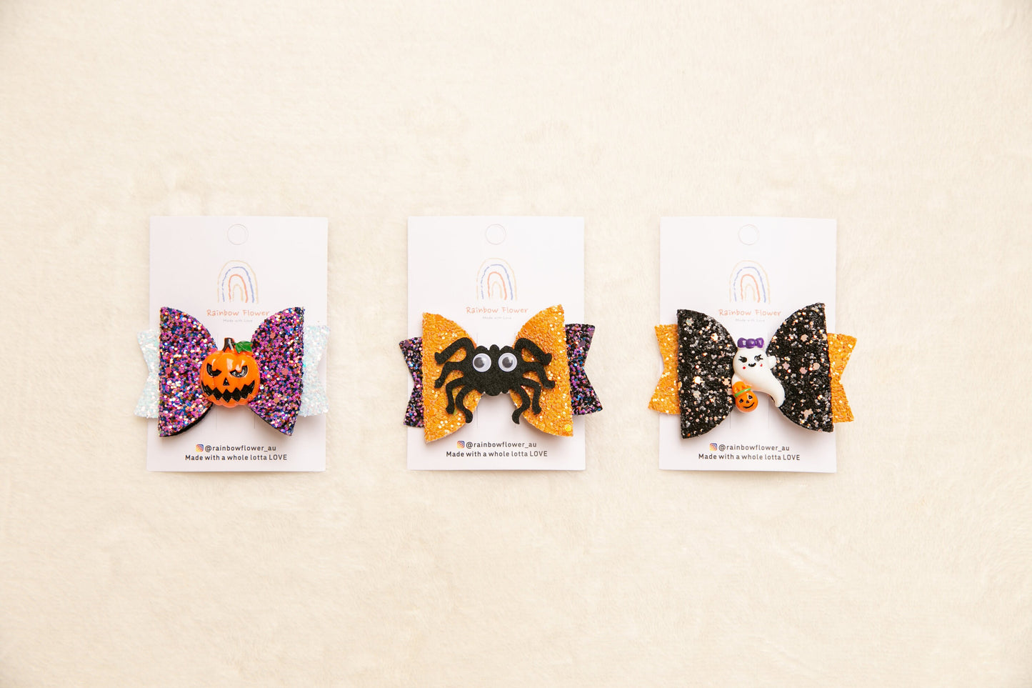 2024 Halloween hair clips for baby toddler girl kids, pumpkin spider ghost glitter yellow black bow hair clip halloween party accessory