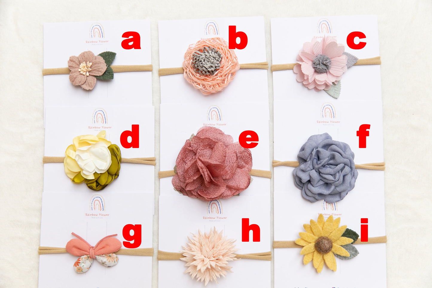 Soft baby bow headband 9 styles super stretch floral head linen bow toddler flower headband, flower girl wedding cute hair accessory