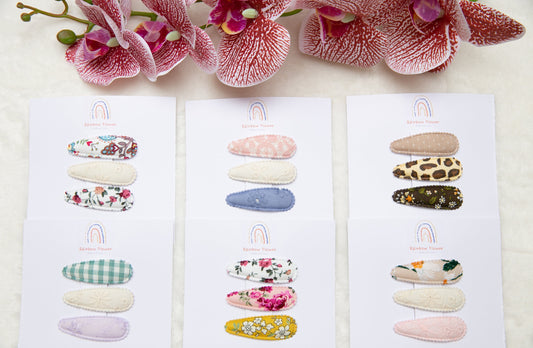 Beautiful Fabric Snap Clips for Baby Toddler Girls Hair Accessories Unique everyday baby accessories hair clips floral snap clips