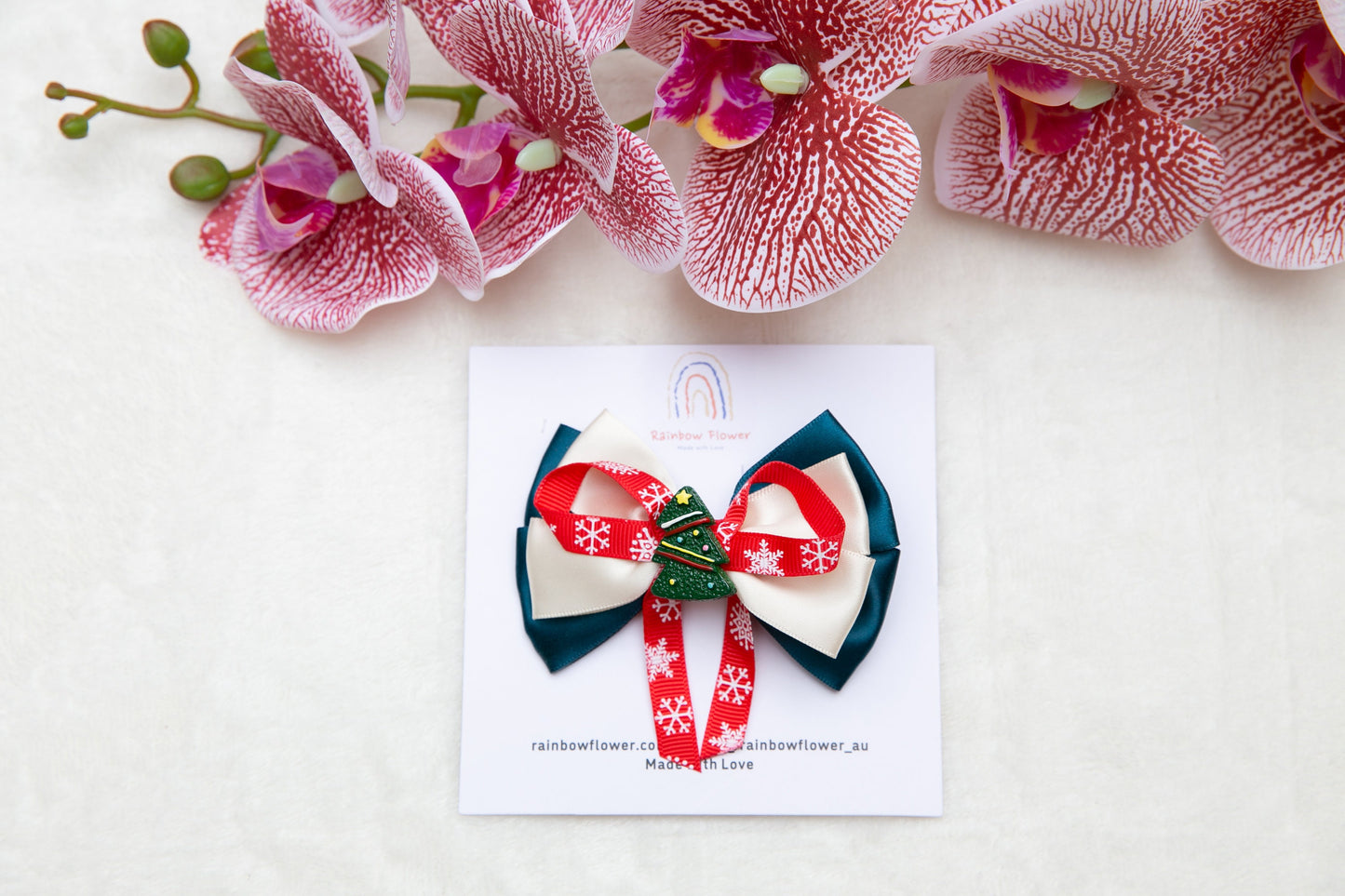 Good quality handmade Christmas bow hair clip for baby girl toddler kids hair accessories gift, big large clip hair bow tie Christmas gift