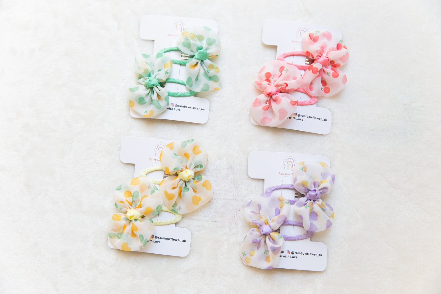 Baby Toddler girl bow hair Clip sets, Infant Girl Fringe Clips, Cute pink yellow purple green fruits hair snap clips, cute Pigtail hair bow