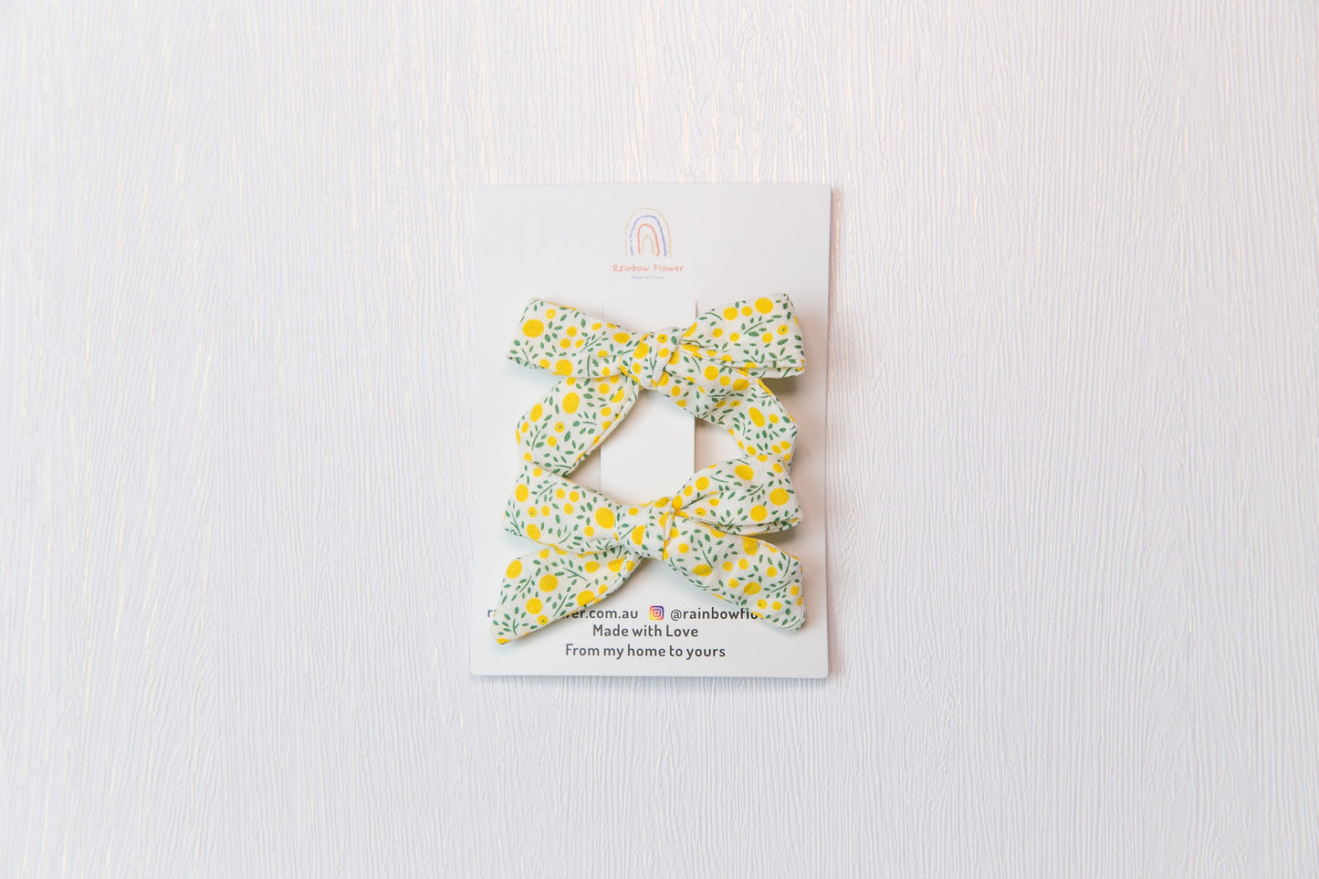 Yellow baby bow hair clip set, toddler girl student hair accessory,  hair accessory, lemon flower floral / plaid / plain linen bow hair clip