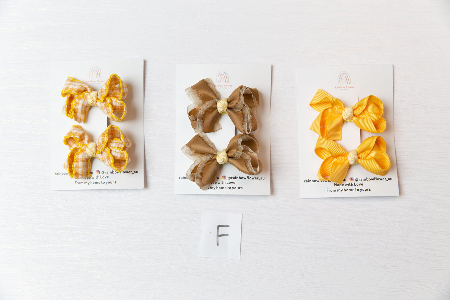 Good quality Baby Toddler alligator hair Clip sets, Infant Girl Fringe Clips, yellow lemon earthy tones floral stripe baby ribbon bow clip