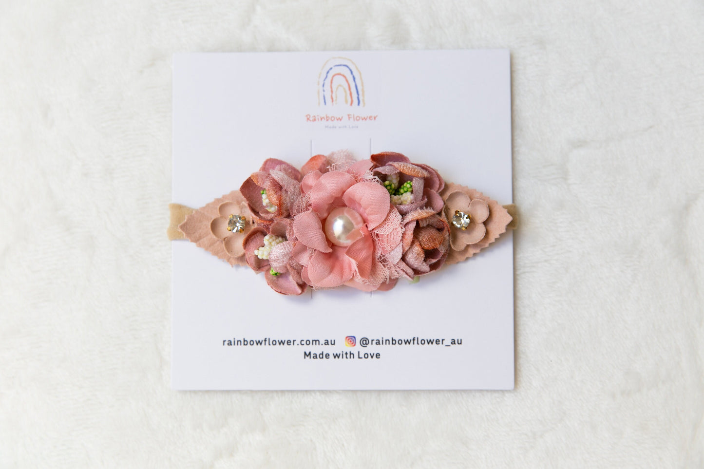 Exquisite Floral Baby toddler flower headband, flower girl headband, infant girl flower crown, baby shower gift  pink beige peach headband