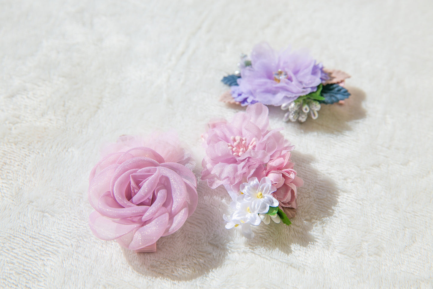 Exquisite Purple floral hair clip, Flower girl hair clip, toddler blooms flower hair clip, Orchid violet baptism hair Wedding Accessories