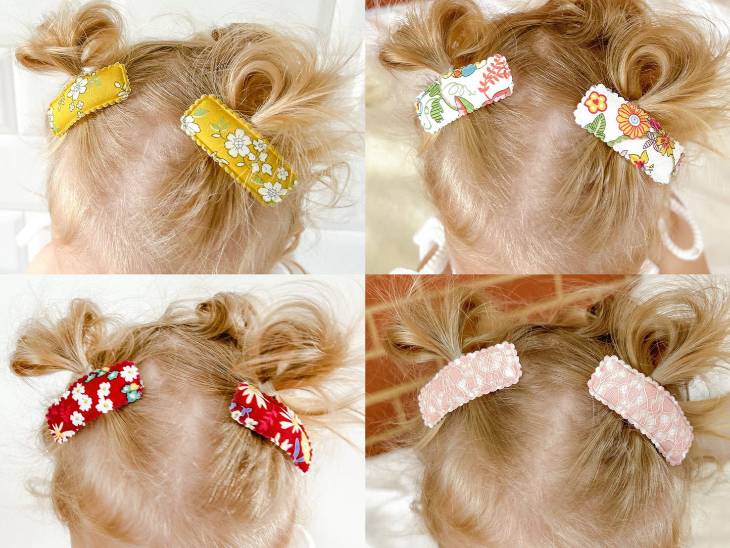 Baby Toddler Hair Clips Fabric Slide Clips Unique beautiful hair clips floral hair clips Highest Quality birthday party bag gift daily