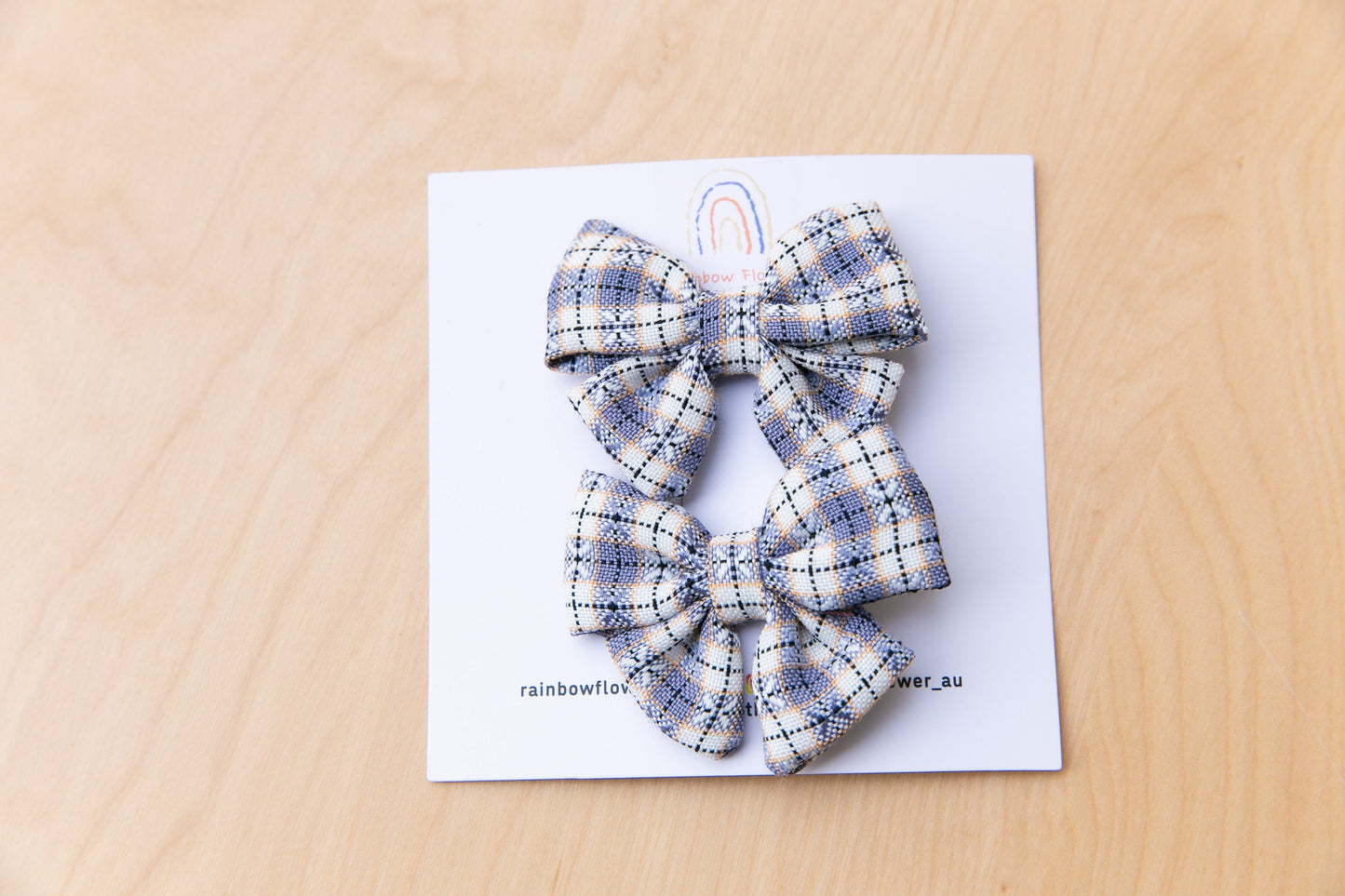 Australian Primary School Girls hair clip, handmade high quality hair bow aligator clip blue green black accessory Uniform Plaid Hair Clip