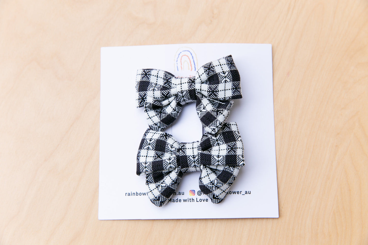 Australian Primary School Girls hair clip, handmade high quality hair bow aligator clip blue green black accessory Uniform Plaid Hair Clip