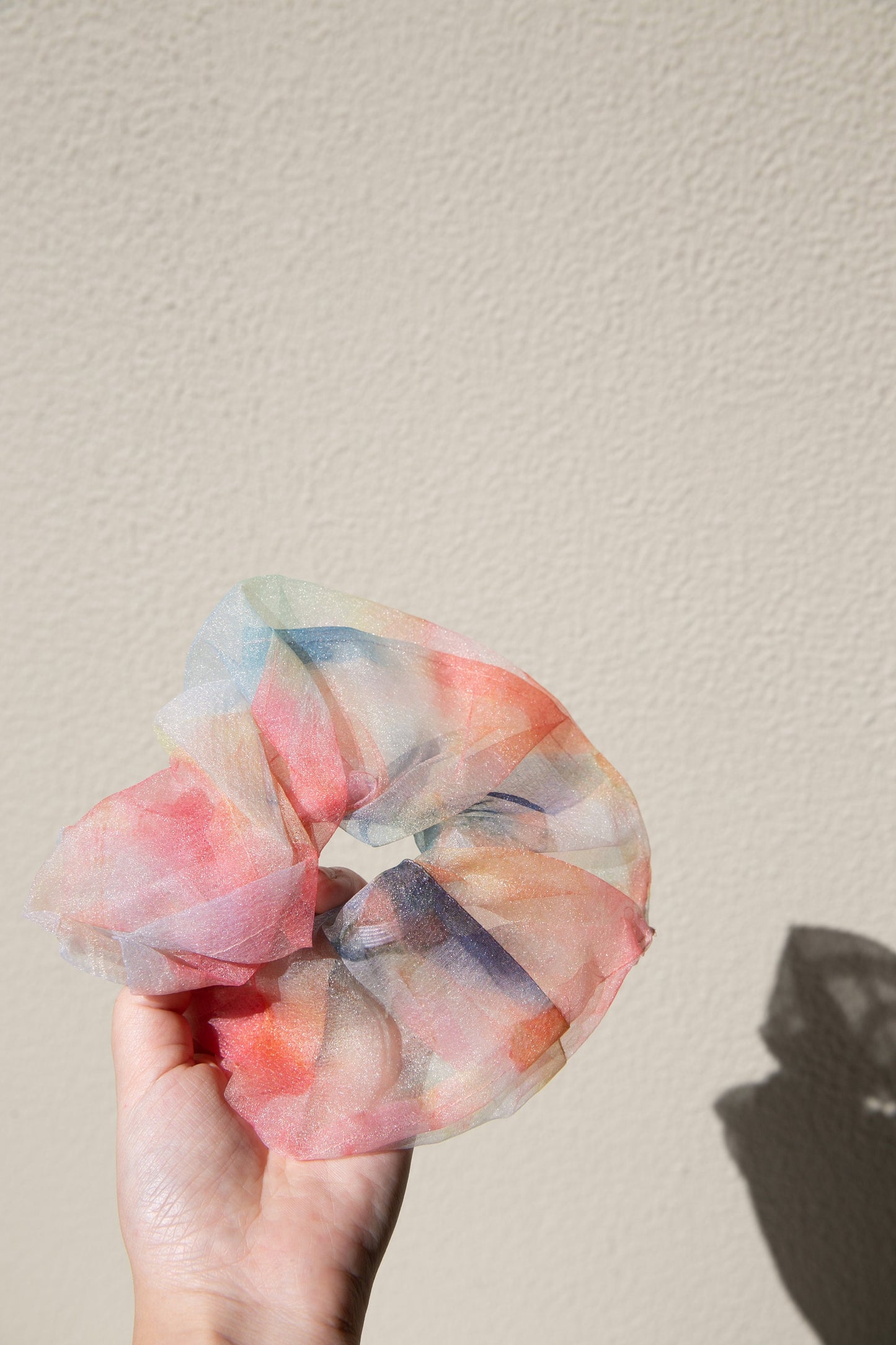 Oversize Floral Chiffon Women Scrunchie, statement piece fashion effortless chic style Scrunchie, classic elegant elastic Hair tie accessory