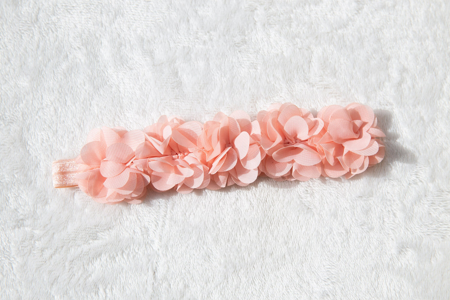 Adorable Pink Flower Headband for Toddler Baby Girls | 5 Flowers | One Size Fits All | Soft and Stretchy