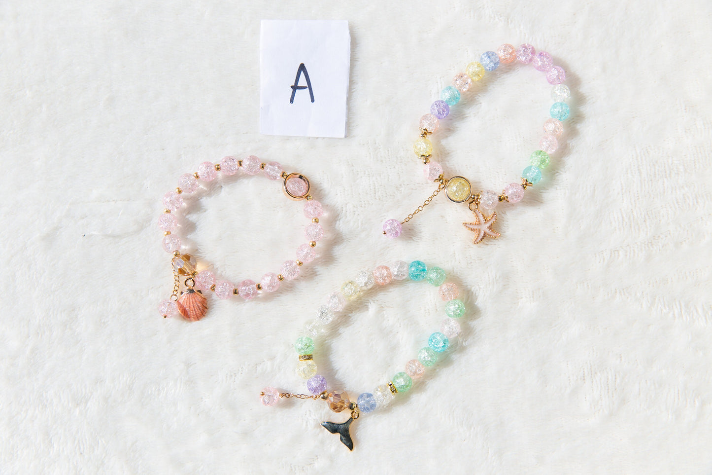 Exquisite Crystal Girl's Bracelet with Excellent Quality | Mermaid Shell Butterfly Star charm bracelet, flower girl gift jewelry for kids