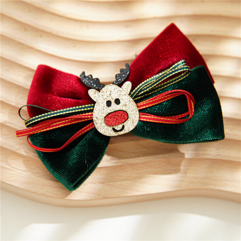 Christmas Cute Deer Bow Clip