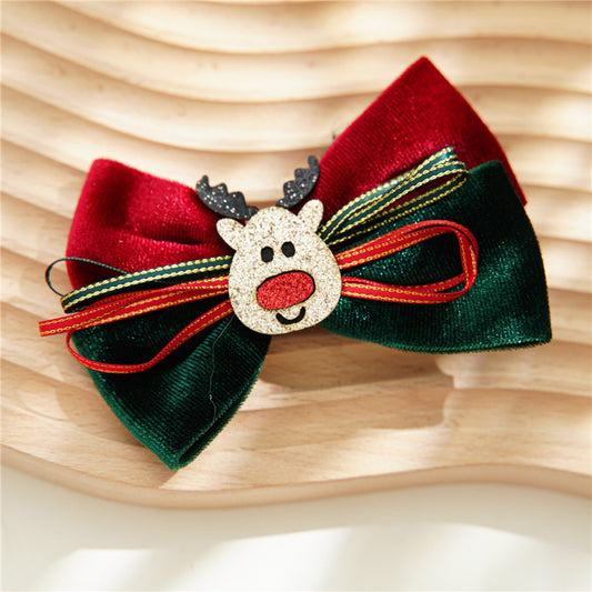 Christmas Cute Deer Bow Clip