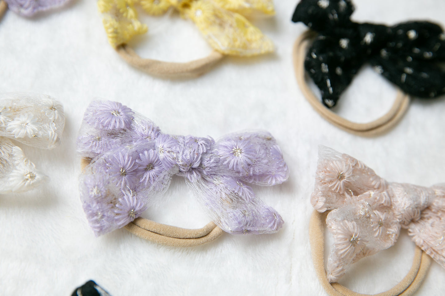 Embroidery floral headband