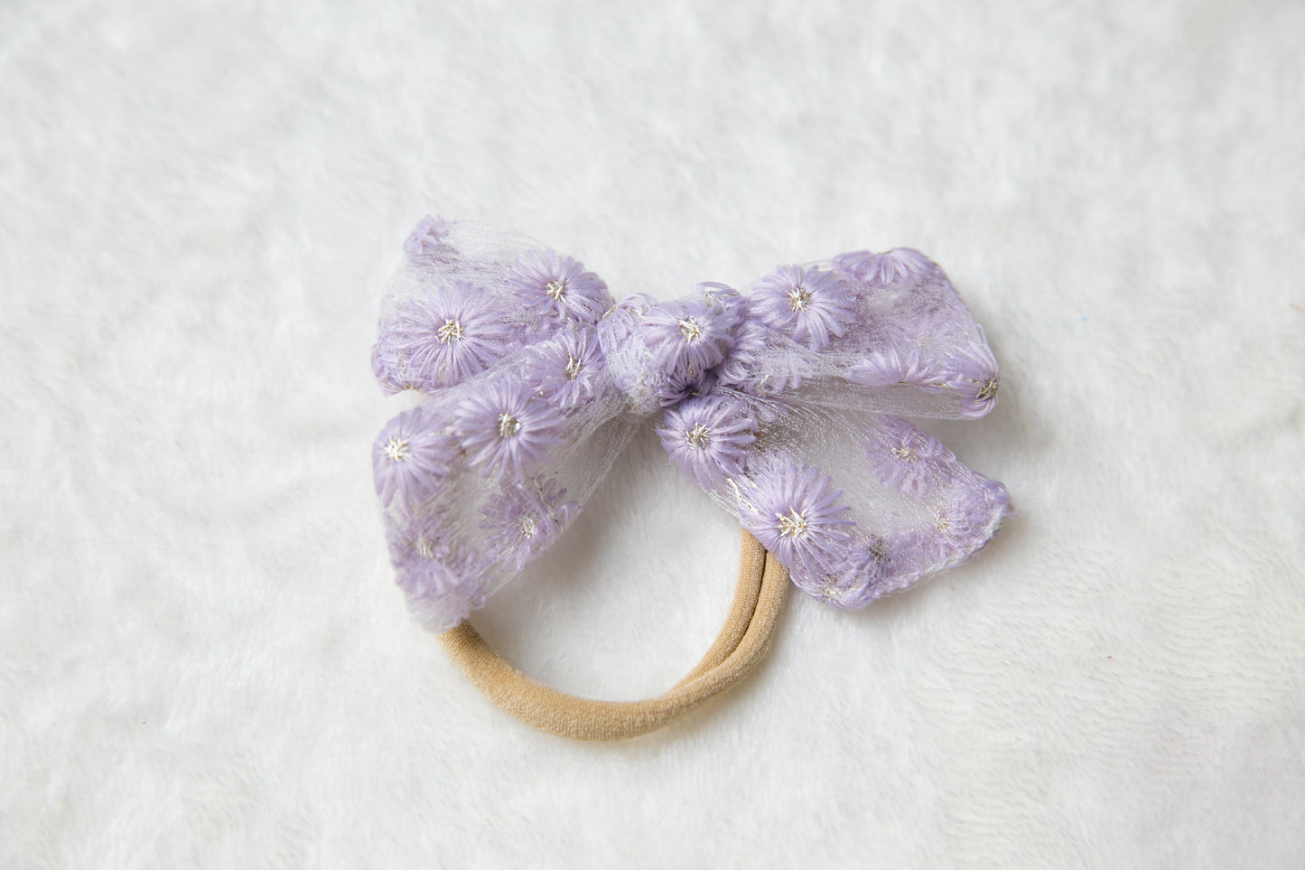 Embroidery floral headband