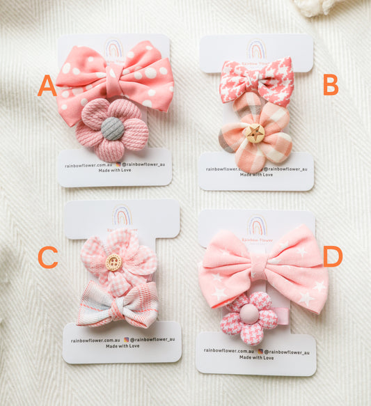 Peach Collection 4 Bow Sets
