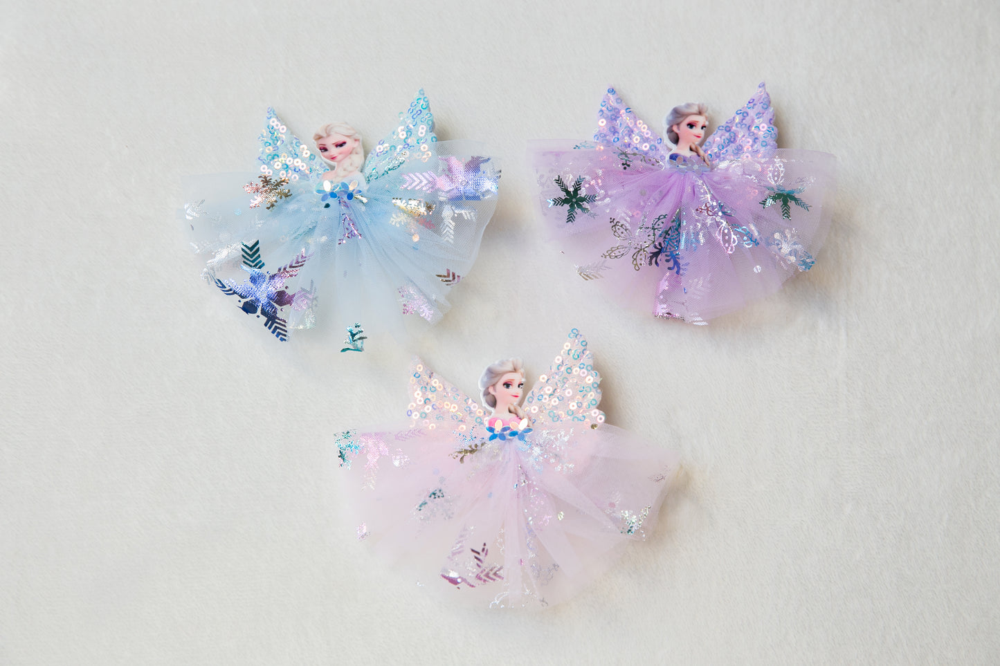 ELSA bow, snowflake clip, frozen bow, blue pink purple frozen elsa hair bow clip, glitter toddler hair clip, baby bow clip, frozen hair clip