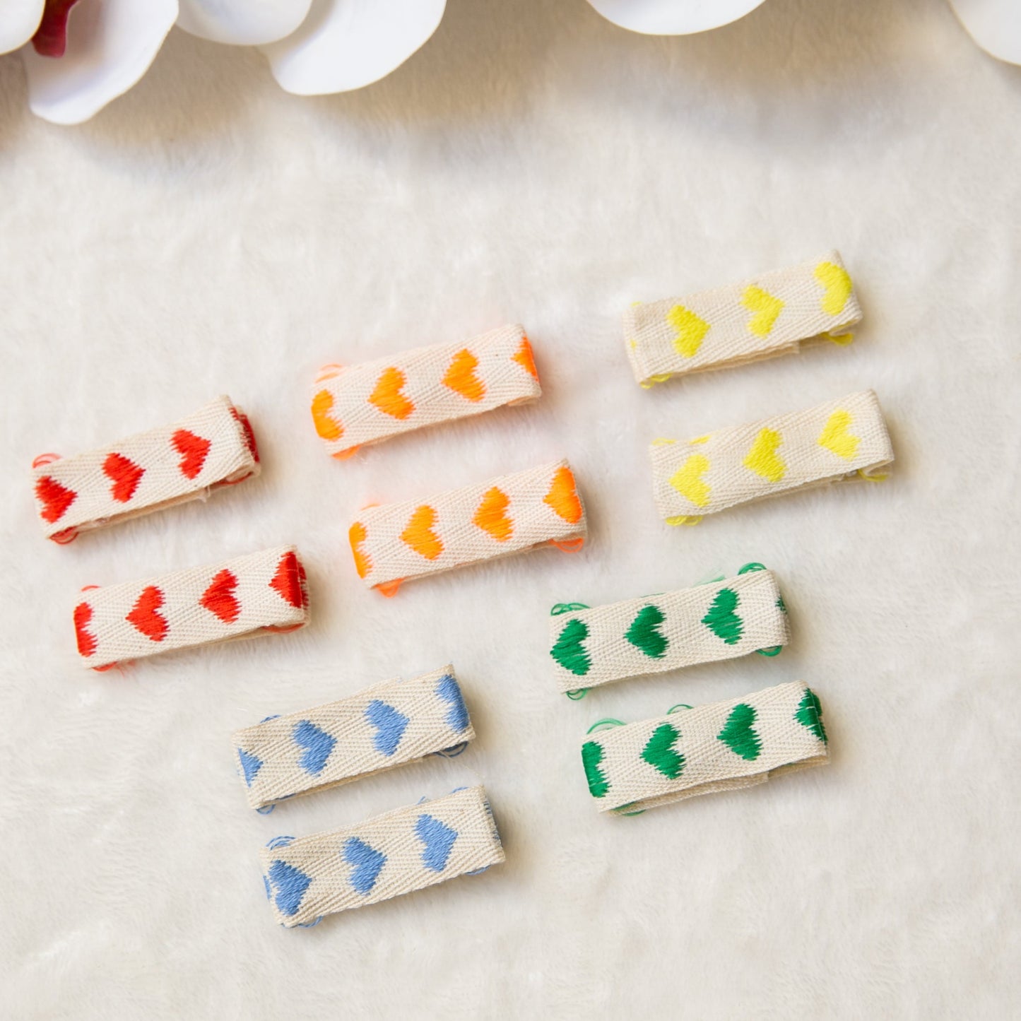 Heart shape hair Clip sets, Love baby Infant Girl Fringe Clips, Cute orange red blue yellow green aligator hair clip baby bow clip Pigtail