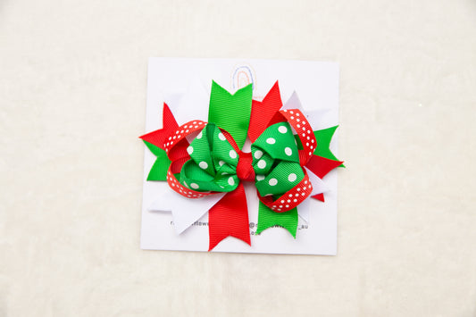 BIG Christmas bow hair clips for baby toddler girl