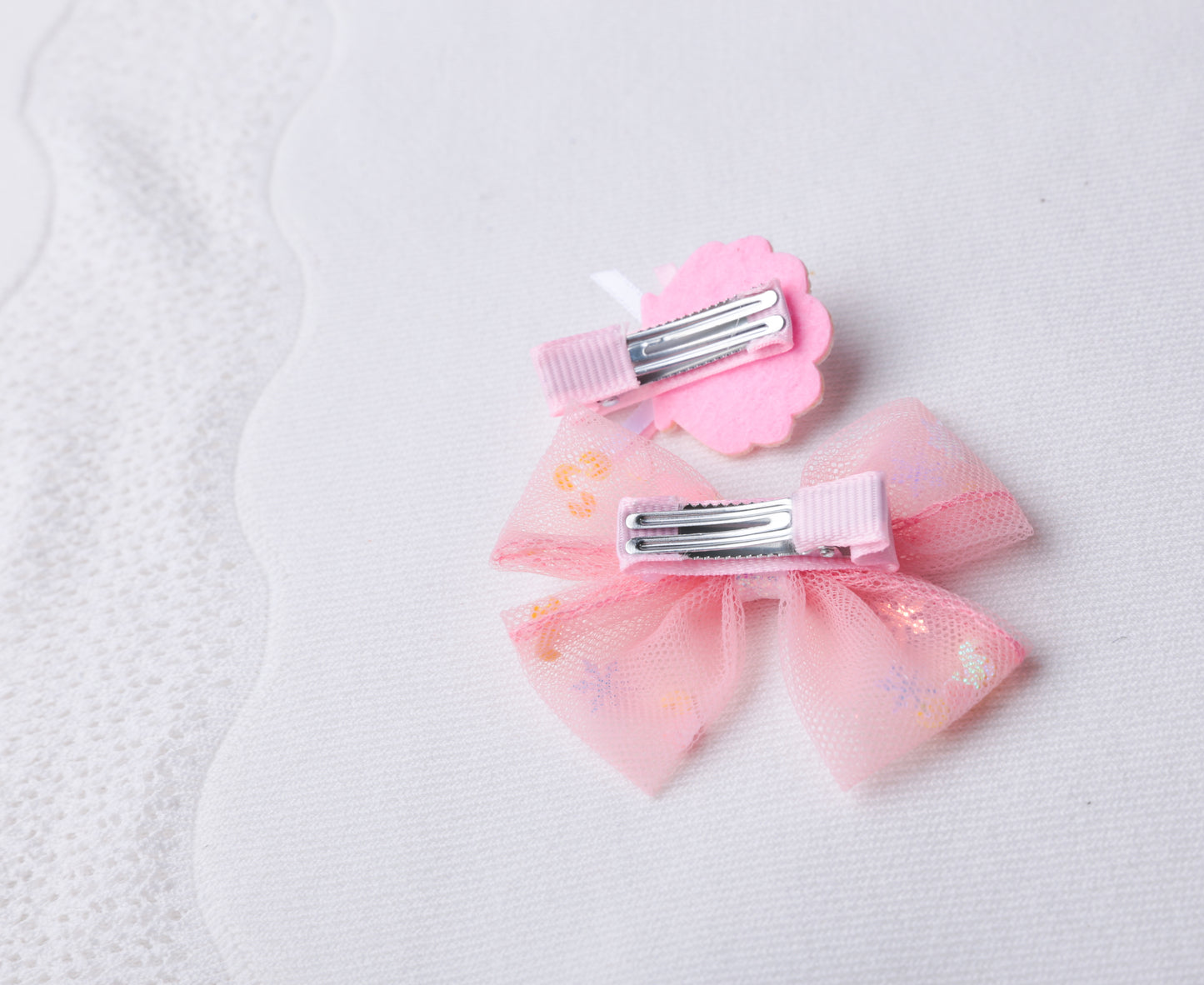 Pink Shell & Bow Set