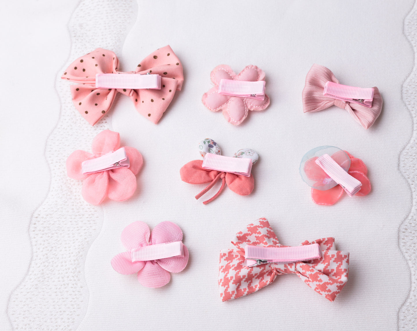 Pink Collection 4 baby toddler Bow hair clip Sets