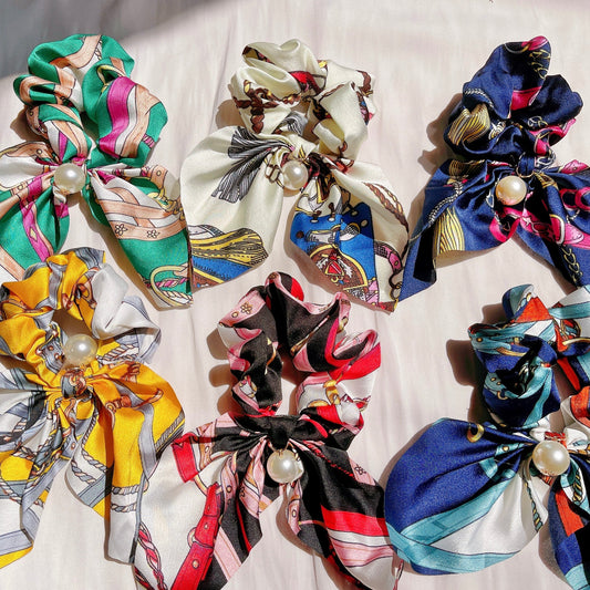 Scrunchie Hair Tie Chain pattern - 6 colors