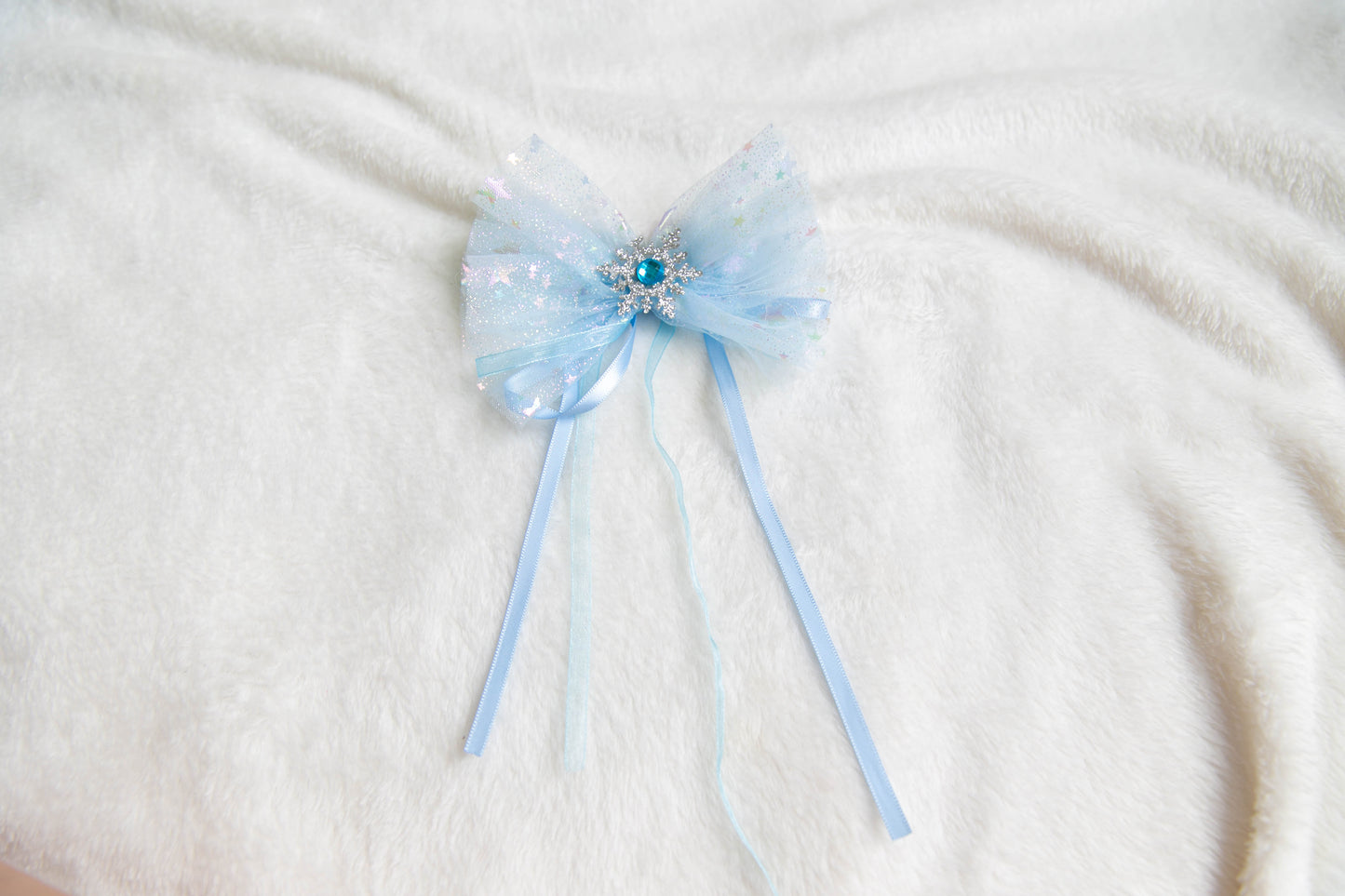 Elsa Snowflake bow hair clip