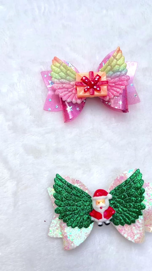 2022 Christmas hair clips for baby toddler girl kids, Christmas tree Santa Candy cane gift